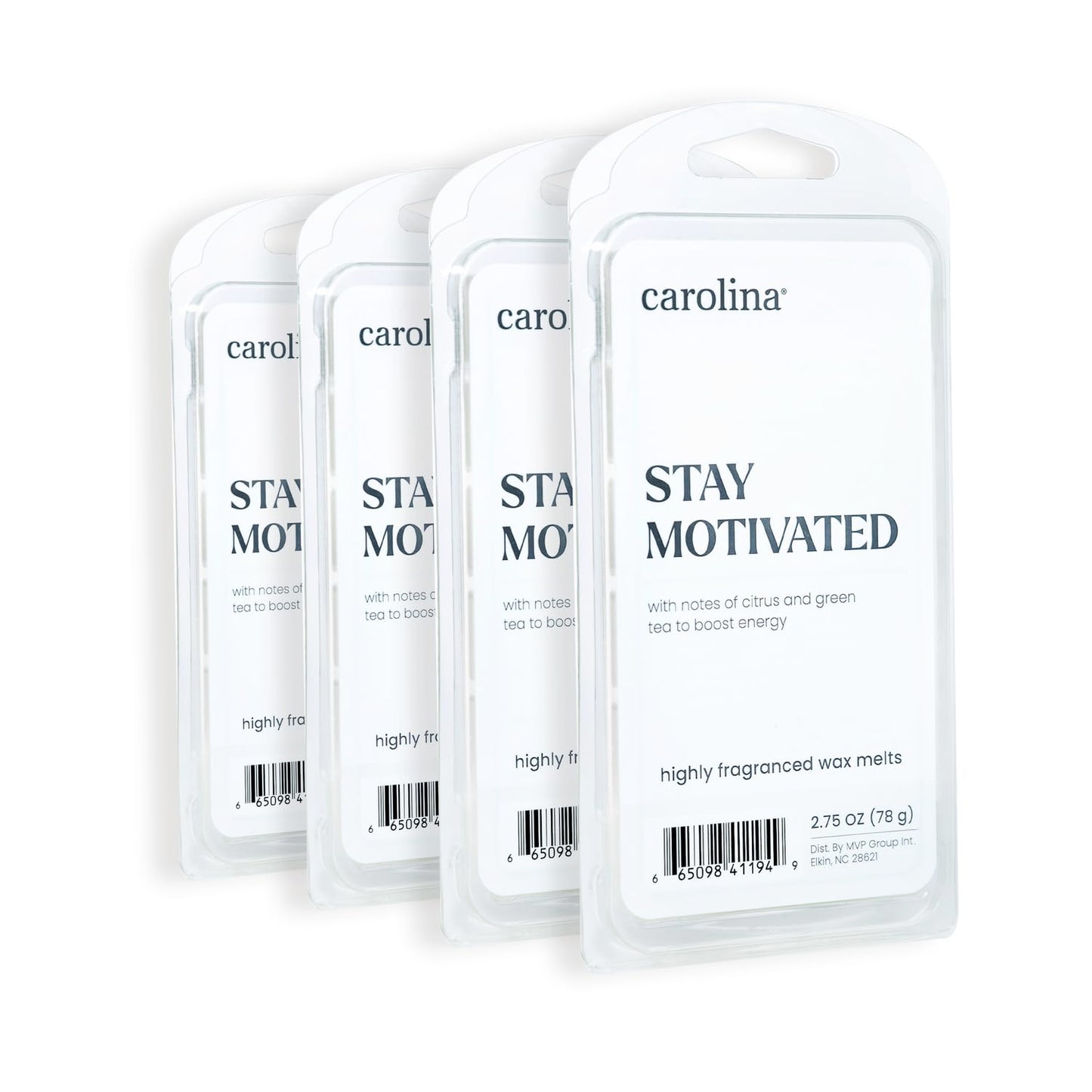 Carolina Stay Motivated Scented Wellness Wax Melts, Wax Melt Warmer Cubes, Long Lasting Scented Wax Warmer Cubes, 4 Pack, 6 Cubes Each - Made in The USA