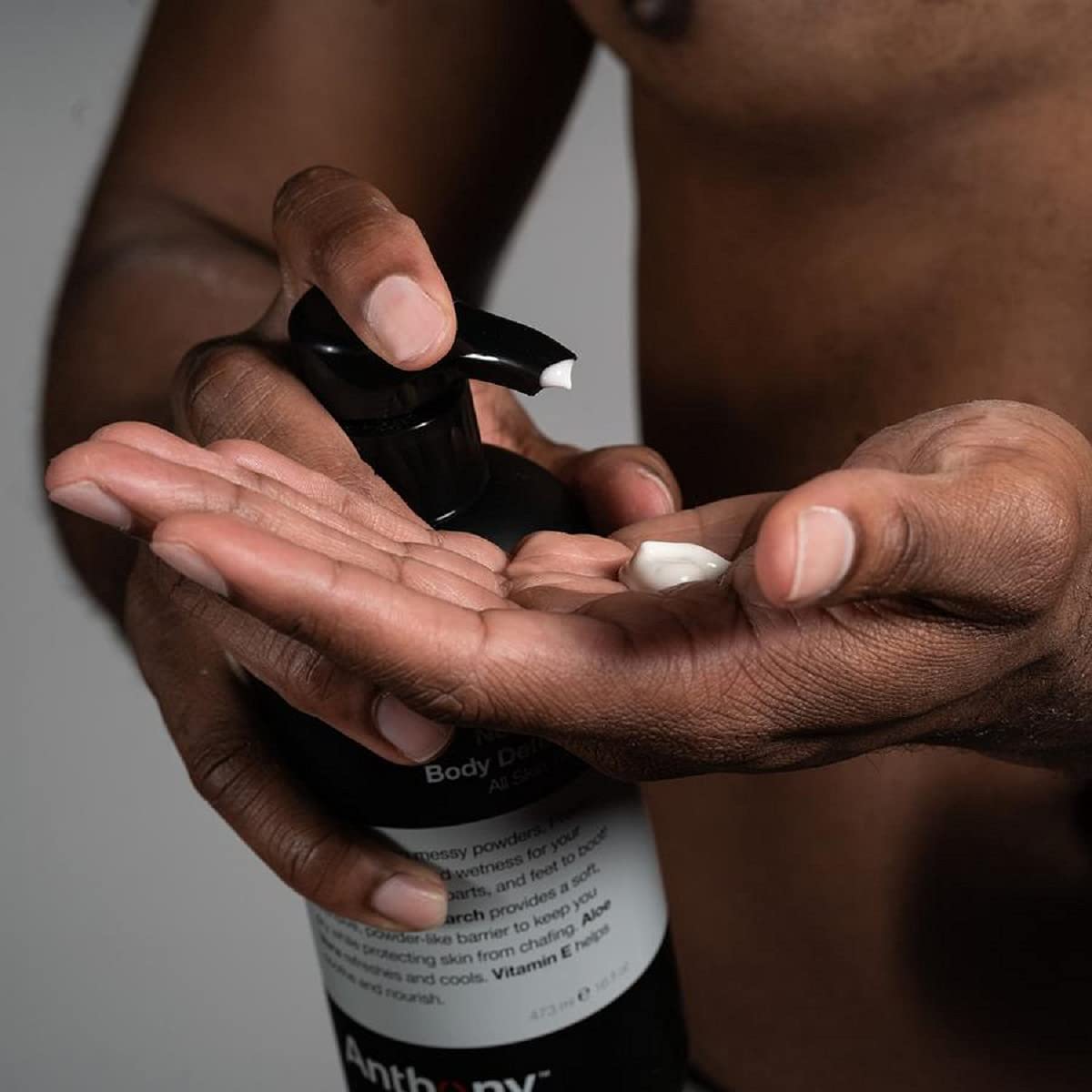 Anthony No Sweat Body Defense Deodorant for Men, Anti-Chafing & Anti-Itch Cream-to-Powder Lotion for Groin, Thighs & Underarms, Talc-Free, Absorbs Moisture, Sweat & Odor Control, 3 fl oz