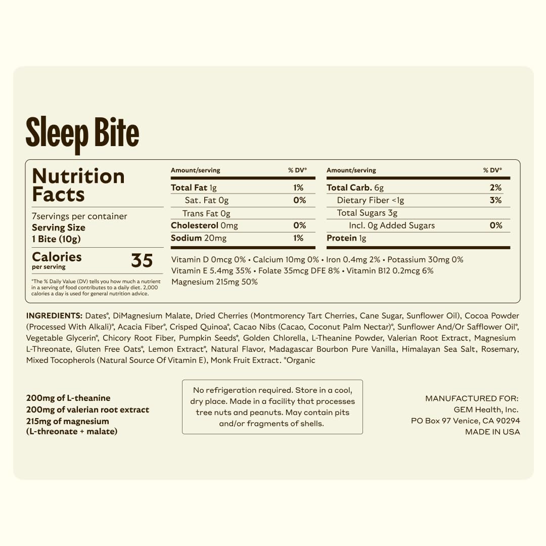 GEM Total Relaxation Bundle – Calm & Sleep Bites for Natural Stress Relief and Sleep Support | Magnesium, L-Theanine, Lemon Balm & Valerian Root | Non-Habit Forming, Vegan, No Added Sugar