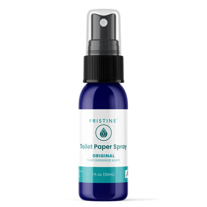 PRISTINE Toilet Paper Spray - As Seen on Shark Tank, More Natural Flushable Wet Wipes Alternative, Spray Toilet Paper to Create Flushable Wipe, Original, 1 fl oz Travel Size