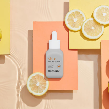 Baebody Made in USA Vitamin C Face Serum - Vitamin C Serum for Dark Spots and Dull Skin - With Hyaluronic Acid (1 fl oz/30 ml)