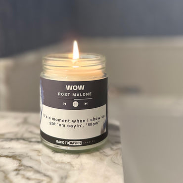 Back to Basics Candles | Wow - 9oz Soy Wax Fir Balsam Scented Candle for Home Decor, Birthday Gifts for Women, Men, Best Friend | Relaxing Aromatherapy Made in USA