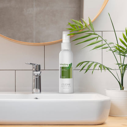 L'EUDINE Refreshing Splash with Eucalyptus Oil, Respiratory Care Body & Room Spray Mint and Aloe Infused, Gentle on The Skin, Multipurpose Small Spaces Air Freshener - 4.0 fl oz