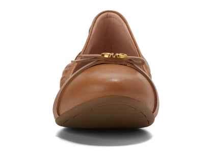 Cole Haan Women's Tova Bow Ballet Flat, Pecan Leather, 9