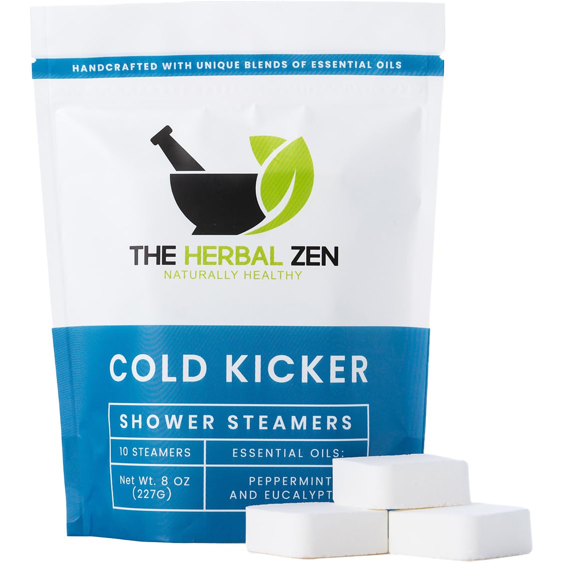 Cold Kicker Shower Steamers Aromatherapy for Relief - USA Made - Peppermint & Eucalyptus Shower Bomb Tablets – Valentines Day Gift for Her and Him – Soothing Natural Essential Oils (10 Pack)