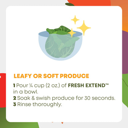 Good Salt Home Fresh Extend Fruit and Vegetable Wash, Natural Produce Cleaner, Made in the USA, 32 Ounce Bottle, 2-Pack