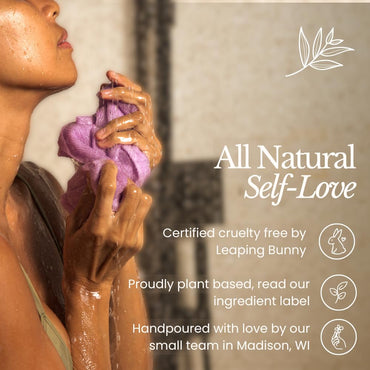 Bare Botanics Bergamot Mint Body Scrub 24oz | Made in Madison, WI | All Natural Sea Salt Exfoliator w/ Skin Loving Moisturizers | Vegan & Cruelty Free | Gift Ready Packaging w/ a Cute Wooden Spoon