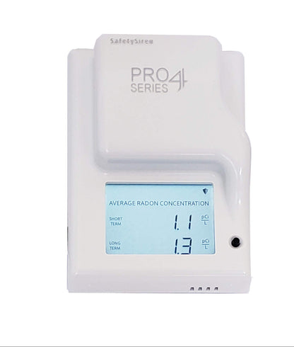Safety Siren Pro4 Radon Detector – Continuous Radon Gas Monitoring for Home, Basement, Garage, Office & Commercial Use | Short & Long-Term Radon Detection | Made in USA, Since 1993
