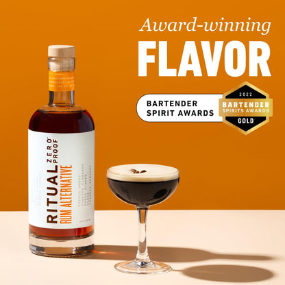 RITUAL ZERO PROOF Rum Alternative | Award-Winning Non-Alcoholic Spirit | 25.4 Fl Oz (750ml) | Only 5 Calories | Sustainably Made in USA | Make Alcohol Free Cocktails