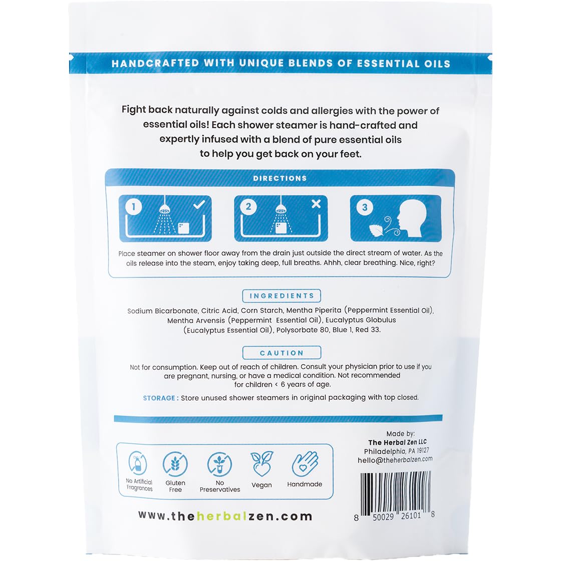Cold Kicker Shower Steamers Aromatherapy for Relief - USA Made - Peppermint & Eucalyptus Shower Bomb Tablets – Valentines Day Gift for Her and Him – Soothing Natural Essential Oils (20 Pack)