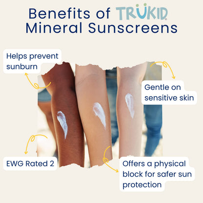 TruKid Daily Mineral Sunscreen SPF 30 - All Natural Kids & Baby Sunscreen for Face & Body, Non-Toxic Zinc Oxide Sunblock Protection for Sensitive Skin, Light Citrus, FSA Eligible, Travel Size 3.4oz