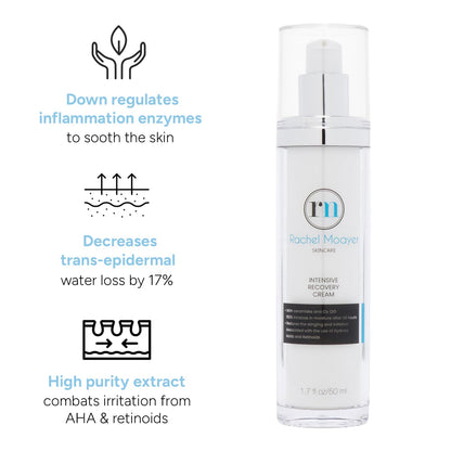 Rachel Moayer Intensive Recovery Cream, Ultra Hydrating Face Cream for Sensitive Skin, Reduces Redness & Irritation from AHAs and Retinoids, Barrier Repair Moisturizer For All Skin Types - 6.7 oz