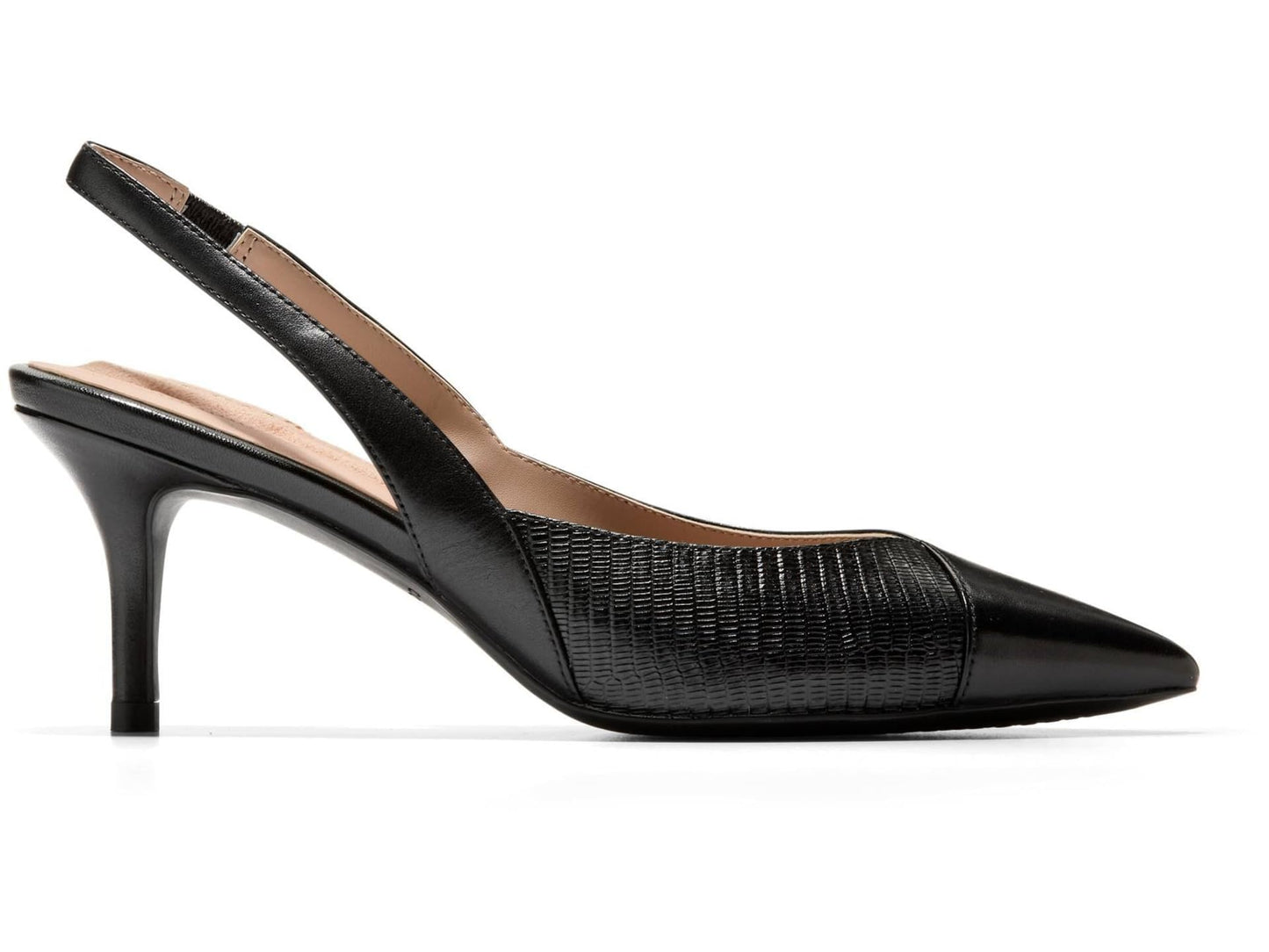 Cole Haan Women's Go-to Slingback 65MM Pump, Black Lizard, 9