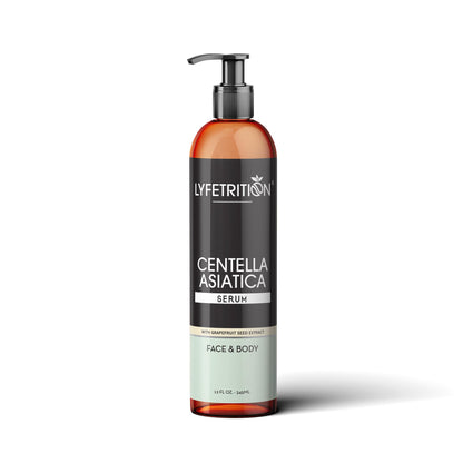 Lyfetrition Centella Asiatica Cica Serum - 12 Fl Oz Large Bottle - Anti-Aging Face Serum for Sensitive Skin Cream - Boosts Collagen Production Younger Skin