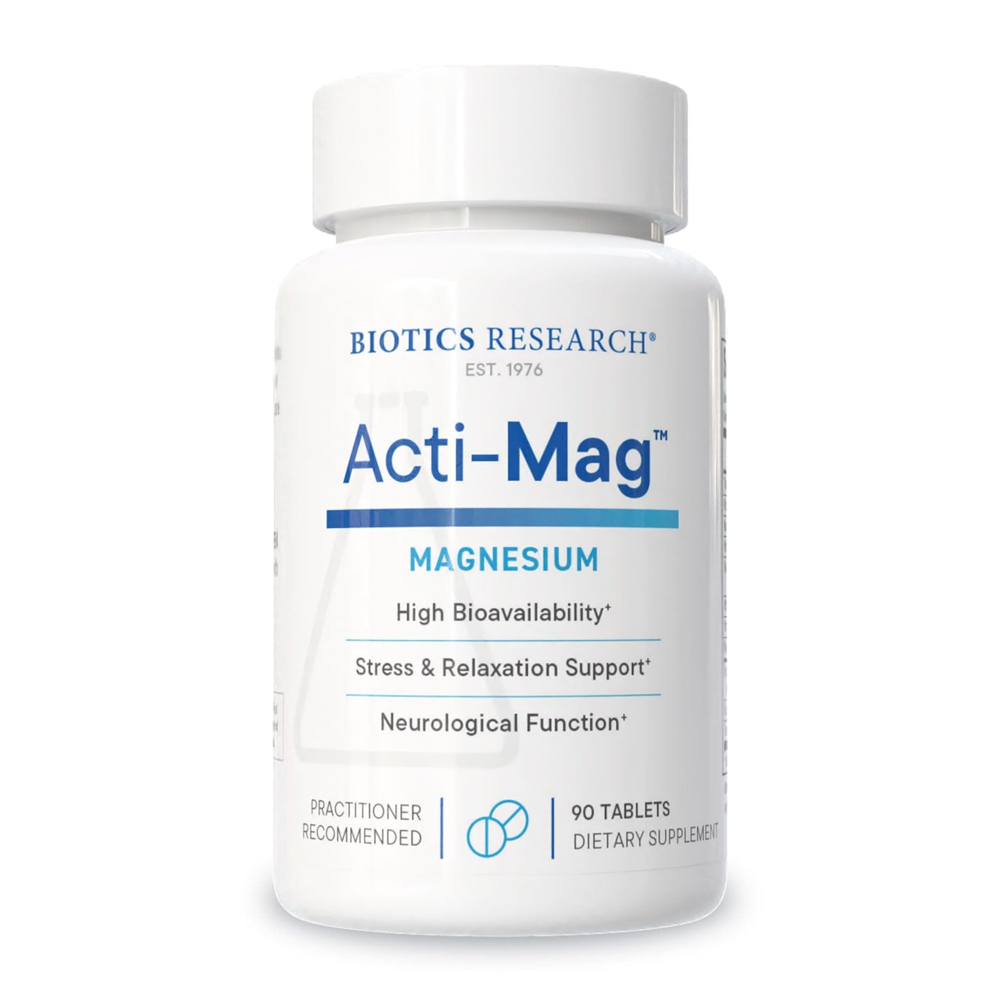 Biotics Research Acti-Mag™ - Premium Magnesium Glycerophosphate (200mg) - with Beetroot Extract, B-Vitamins & Taurine - 90 Tablets