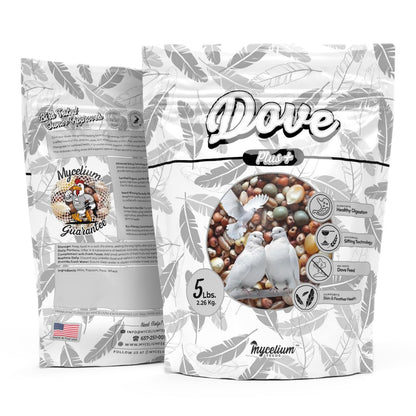 Mycelium Dove Plus Wild Bird Food (5 LB Bag) | Premium Bird Seed Mix for Doves, Pigeons & Ground-Feeding Birds | Supports Healthy Digestion | Organic, Non-GMO & Made in USA