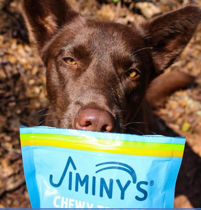 Jiminy's Chewy Training Treats for Dogs, Low Calorie, Hypoallergenic Insect Protein, Made in USA