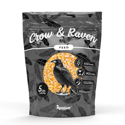 Mycelium Premium Whole Corn – 5LB Organic Non-GMO Bird Food for Crows, Ravens, Ducks, Geese, and Wild Birds – High-Energy No-Mess Corn Feed for Ground Feeding and Platform Feeders – USA Grown