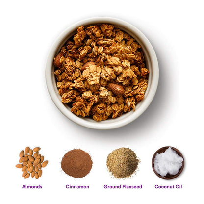 gr8nola THE ORIGINAL - Healthy, Low Sugar Bulk Granola Cereal - Made with Superfoods, Whole Almonds, Honey, Cinnamon and Flaxseed, Soy Free, Dairy Free and No Refined Sugar - 4.5lb Resealable Bag