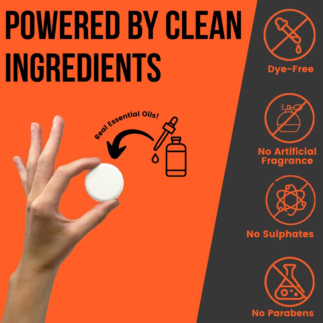 Pure Energizing Sport Shower Steamers - Natural Orange and Tea Tree Essential Oils, Made in USA, Energy Boost for Athletes, Best Relaxing Birthday Gift Set for Stress Relief, Recovery and Self Care