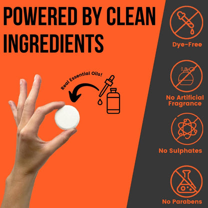 Pure Energizing Sport Shower Steamers - Natural Orange and Tea Tree Essential Oils, Made in USA, Energy Boost for Athletes, Best Relaxing Birthday Gift Set for Stress Relief, Recovery and Self Care