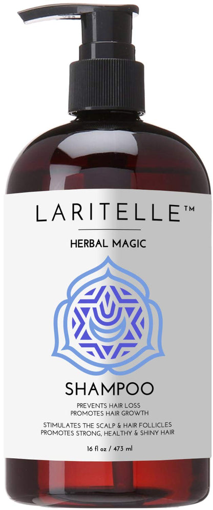 Laritelle Organic Unscented Shampoo Herbal Magic – 17.5 oz – Sulfate-Free, Vegan Hair Growth Shampoo for Sensitive Scalp – Made in California
