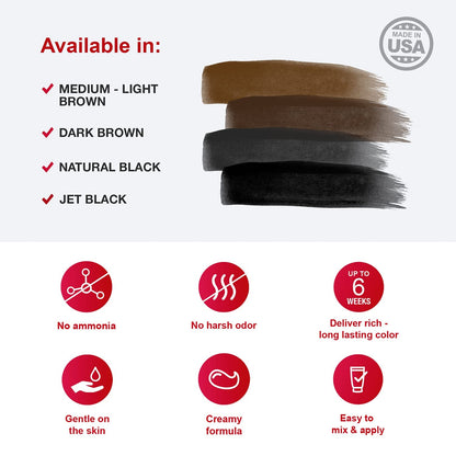 Godefroy Barbers Choice 3 Application Beard and Mustache Dye For Men, 6 weeks of Cover For Gray Facial Hair, Jet Black