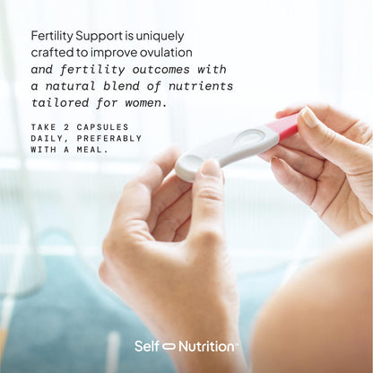 SELF NUTRITION Fertility Support for Women | Conception for Her, Coenzyme Q10, Ashwagandha, Myo-Inositol & More| Support Cycle Regularity & Ovulation| Vegan, Non-GMO, USA Made-60 Capsules