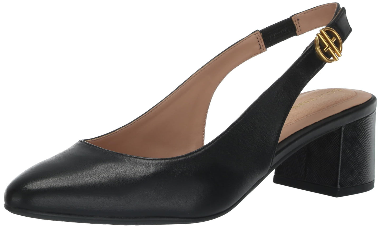 Cole Haan Women's The GO-to Slingback Pump 45MM, Black Leather, 9