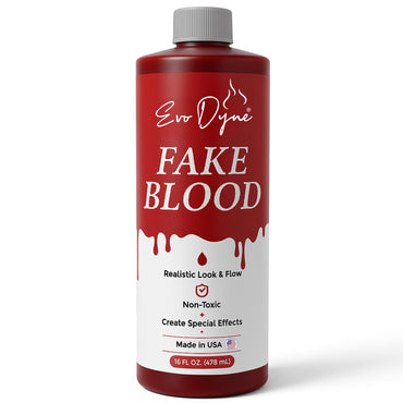 Evo Dyne Fake Blood (16 FL OZ), Made in the USA - Fake Blood for Halloween Costumes & Parties | Looks & Feels Like Real Blood