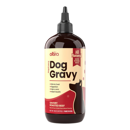 Altira Everyday Dog Gravy Beef - Premium Wet Dog Food Gravy Toppers for Dry Food – Tasty & Nutritious with Essential Vitamins and Supplements – Hip and Joint Supplement