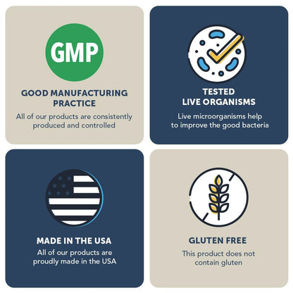 Vitamin Bounty Pro-50 Probiotics 50 Billion CFU for Women & Men - 13 Multi Strain Probiotic + Prebiotic - Digestive Health Supplements for Gut Health Support - Delayed Release Capsules for Men & Women