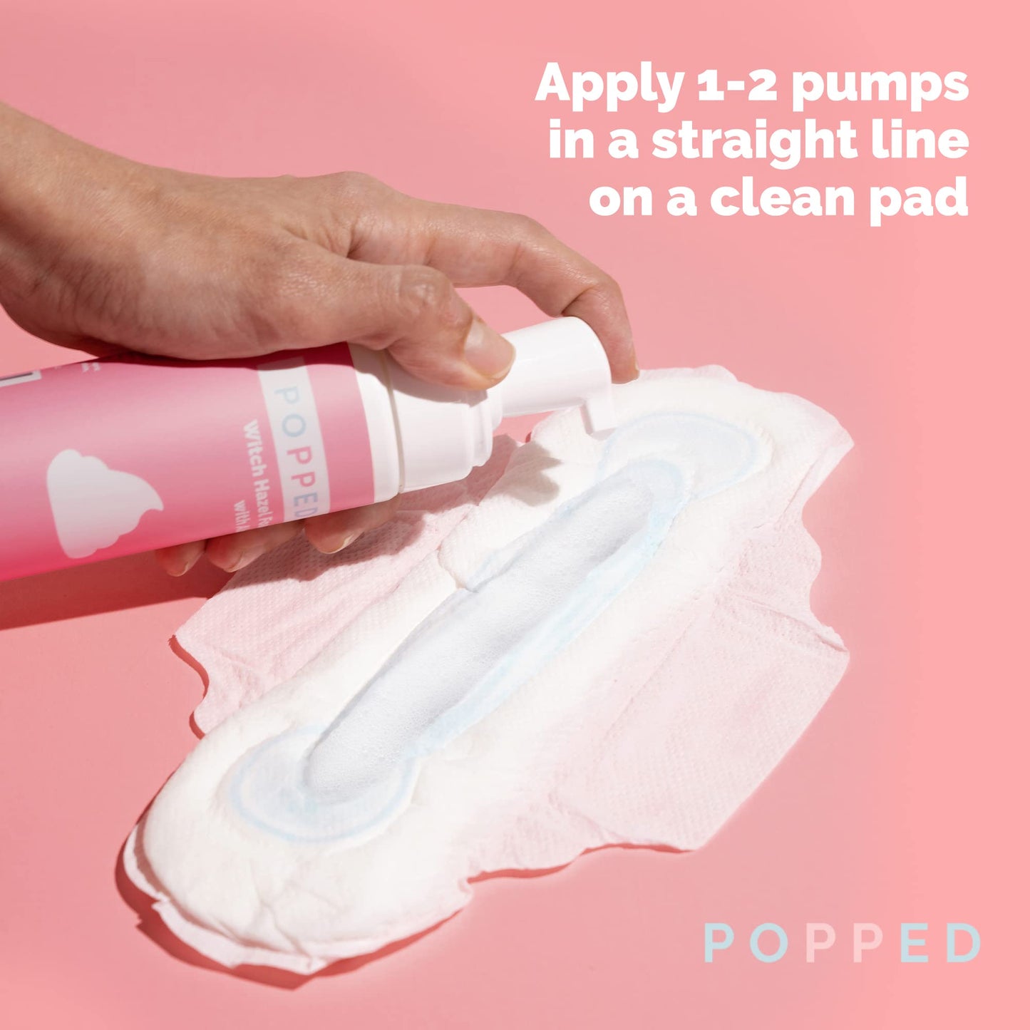 POPPED Witch Hazel Foam with Aloe | Perineal Healing Foam for Postpartum Care | Relieves Pain, Hemorrhoids, and Swelling After Birth | Postpartum Essential (5 fl oz)
