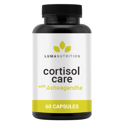 Luma Nutrition Cortisol Reducer and Manager - Ashwagandha + L-Theanine - Cortisol Supplements for Women and Men - Stress Relief, Restful Sleep, Detox, Lower and Control - 60 Capsules