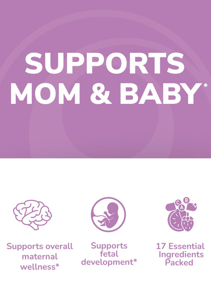 Lunakai USA Made Prenatal Vitamins for Women with Iron & Folic Acid - Delicious Prenatal Gummies, Non-GMO, Gelatin-Free, 60ct