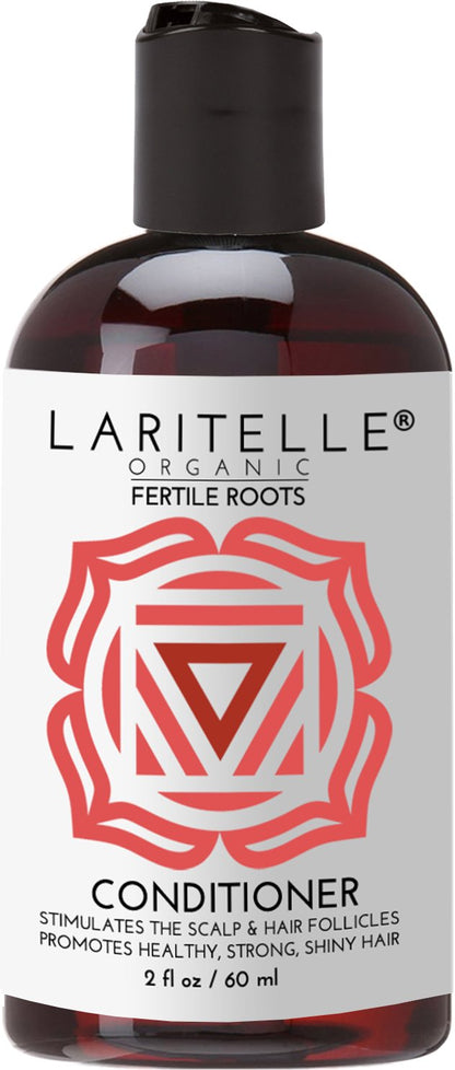 Laritelle Organic Travel Size Conditioner 2 oz | Fortifying, Strengthening & Rejuvenating | Stops Hair Shedding, Promotes Hair Growth | Ayurvedic Herbs, Lavender, Ginger, Rosemary, Patchouli & Cloves