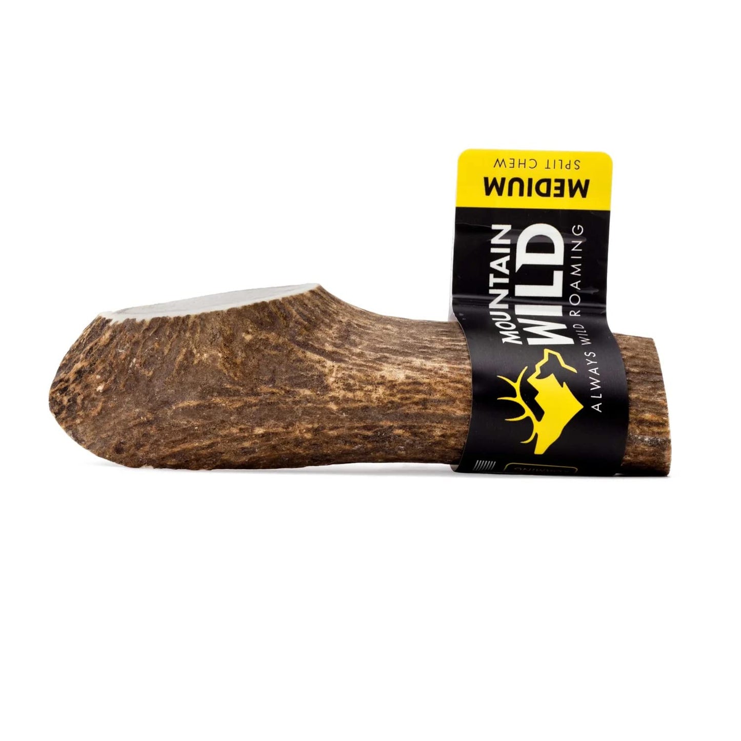 MOUNTAIN WILD Split Antler Dog Chew, Mineral-Rich Antlers for Dogs, No Mess, No Odor, Long Lasting for Aggressive Chewers, for Small and Medium Dogs (Medium)