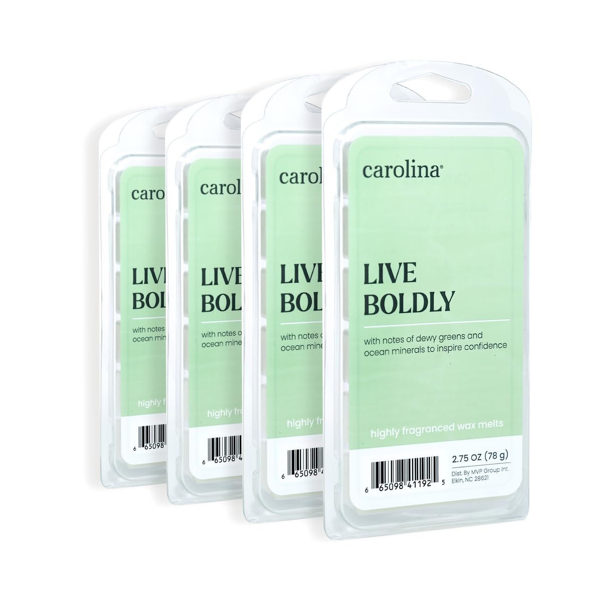 Carolina Live Boldly Scented Wellness Wax Melts, Wax Melt Warmer Cubes, Long Lasting Scented Wax Warmer Cubes, 4 Pack, 6 Cubes Each - Made in The USA
