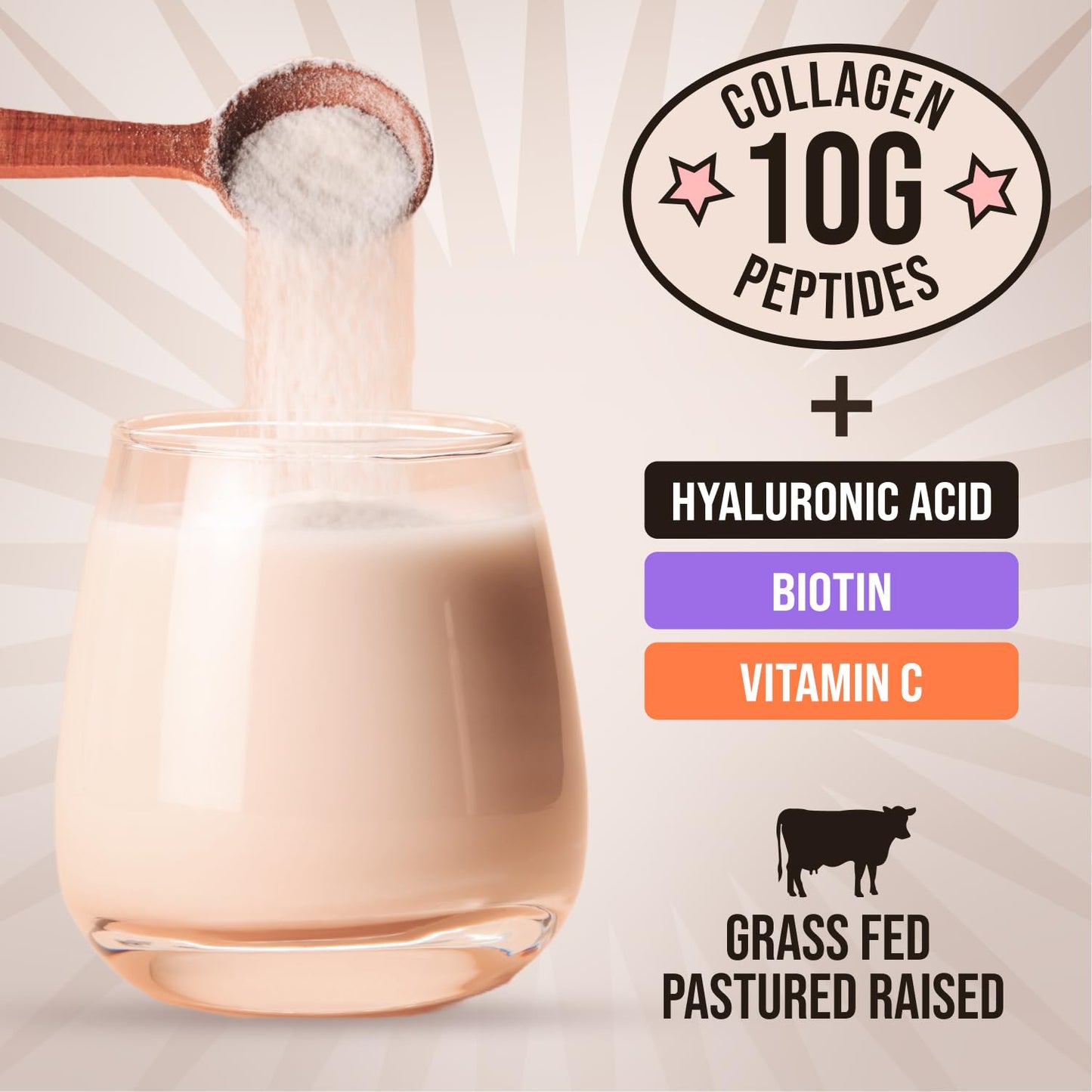 anocin Beauty Collagen Peptides, Unflavored Powder