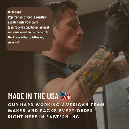 Johnny Slicks Shampoo - Supports Hair Hydration & Volume - Organic Oils & Natural Cleanse - Castor Oil, Aloe Vera, Jojoba - Original Scent - 16 oz