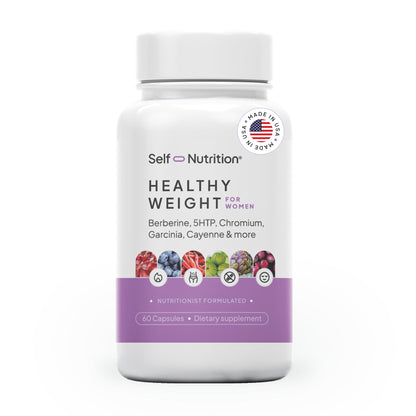 SELF NUTRITION Healthy Weight Loss Supplement for Women, Vegan, Appetite and Craving Control, Fat Burner, Metaboilism Booster, Weight Loss Supplement, Metabolism and Mood Booster - 60 Units
