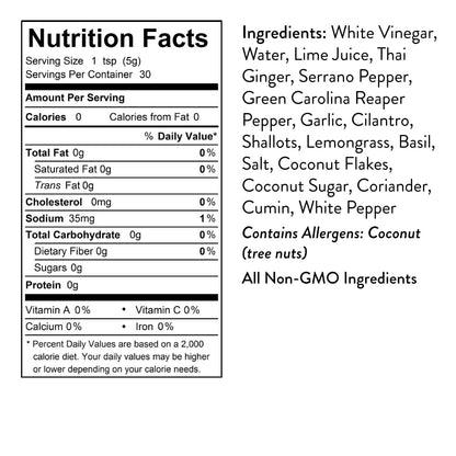 Seed Ranch Hot Thai Sauce, 5 Fl Oz - Spicy Heat - Featured on Hot Ones, Green Carolina Reaper Pepper, Organic Gourmet Hot Sauce - Vegan, Non-GMO, Gluten-Free, Proteins, Rice Bowls, Noodles & Breakfast