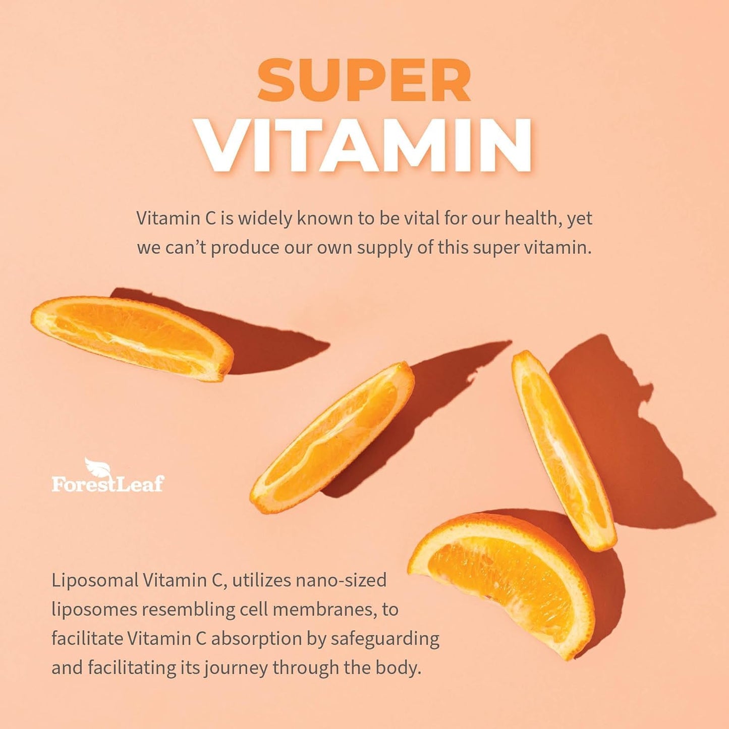 ForestLeaf Liposomal Vitamin C 1000mg Capsules | High Dose Vitamin C Liposomal Supplement w Coconut Oil Fatty Acids | Fast Absorption | Immune Support, Antioxidant, Collagen Production | 120 Vegan Cap