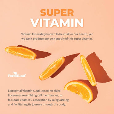 ForestLeaf Liposomal Vitamin C 1000mg Capsules | High Dose Vitamin C Liposomal Supplement w Coconut Oil Fatty Acids | Fast Absorption | Immune Support, Antioxidant, Collagen Production | 120 Vegan Cap