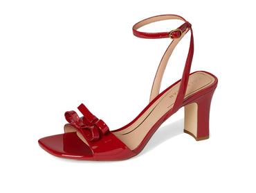 Cole Haan Women's Noella Bow Sandal Platform, Rio Red Patent Leather, 9.5