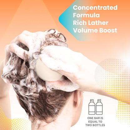 SPIRALEAF Solid Shampoo Bar & Conditioner Bar Set, ORANGE ZEST Limited Ingredients, Concentrated Formula, Fragrance-Free, Dye-Free, Premium Hair Care and Shave Bars