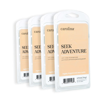 Carolina Seek Adventure Scented Wellness Wax Melts, Wax Melt Warmer Cubes, Long Lasting Scented Wax Warmer Cubes, 4 Pack, 6 Cubes Each - Made in The USA