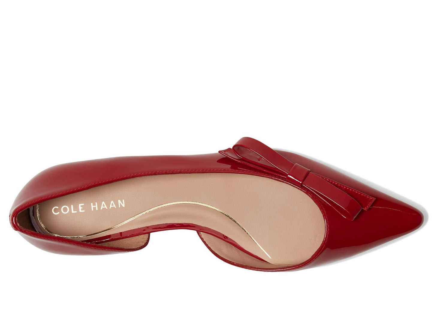 Cole Haan Women's Noella Bow Skimmer Loafer, Rio Red Patent Leather, 5