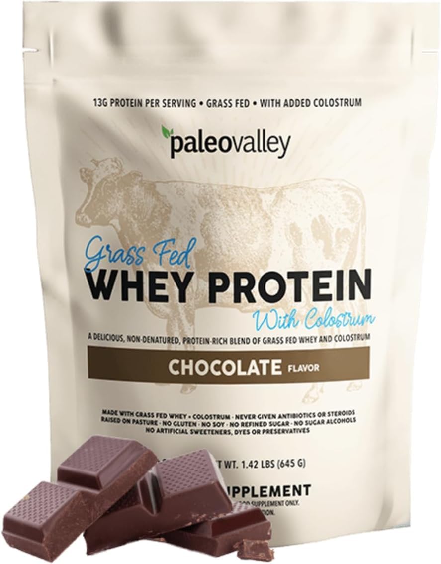 Paleovalley 100% Grass Fed Whey Protein, Chocolate