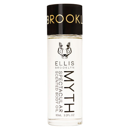 Ellis Brooklyn Myth Body Oil - Scented Body Oils for Women, Fragrance Body Oil for Women, Bergamot & Jasmine, Cedarwood Musk Oil, 3.2 Fl Oz